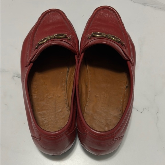 Salvatore Ferragamo Red Leather Loafers - Picture 3 of 4